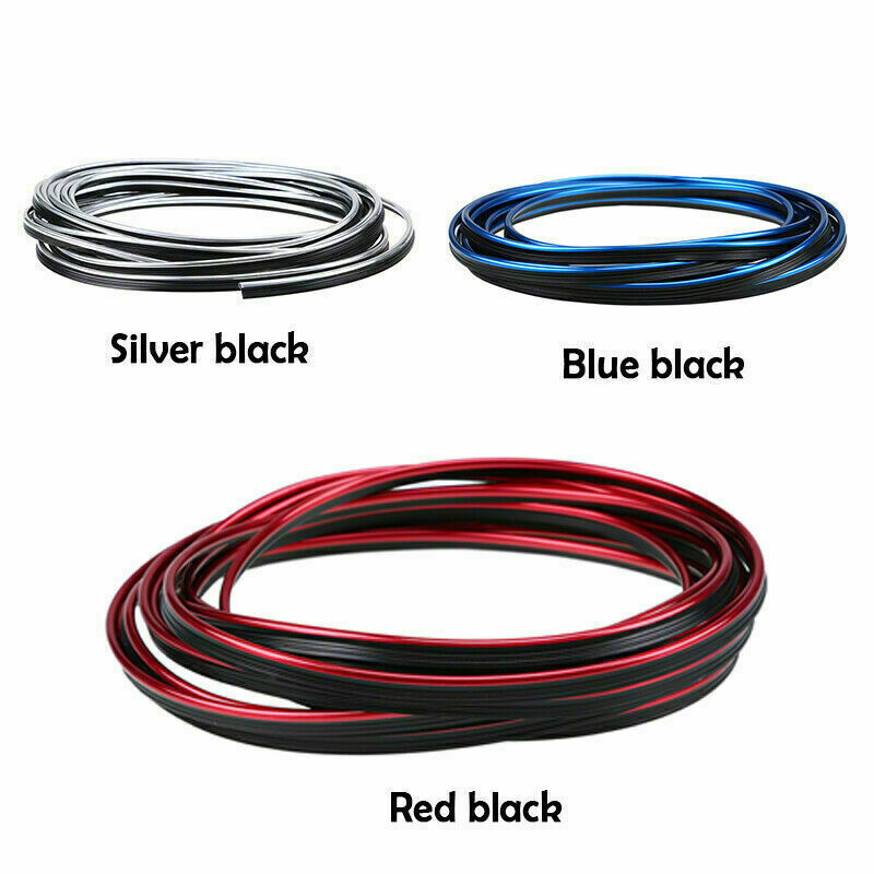 1x 5M Blue+Black Car Styling Strips Trim DIY Interior Door Sticker Line UK 2020