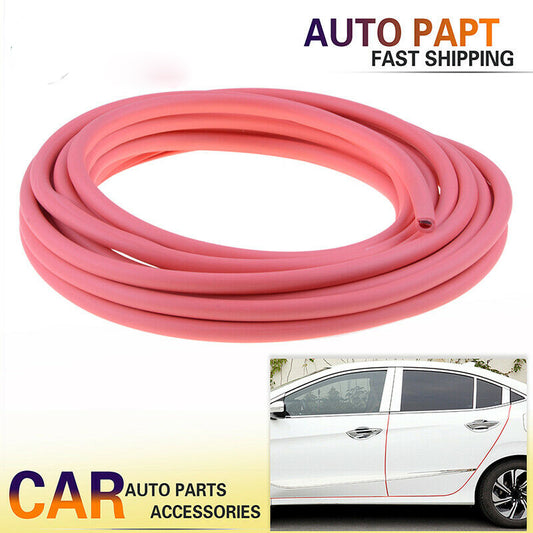 1pcs 5M Car Scratch Door Edge Bumper Guard Protector Molding Red Strip Rubber UK