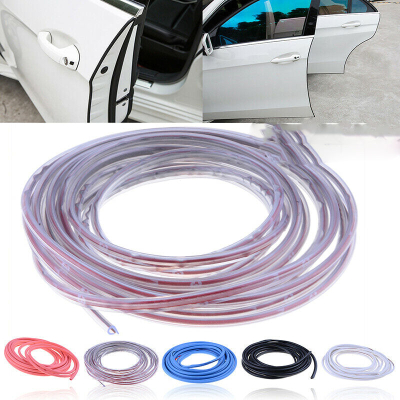 5M Car Truck Door Edge Bumper Protector Molding Strip Rubber Trim Transparent UK