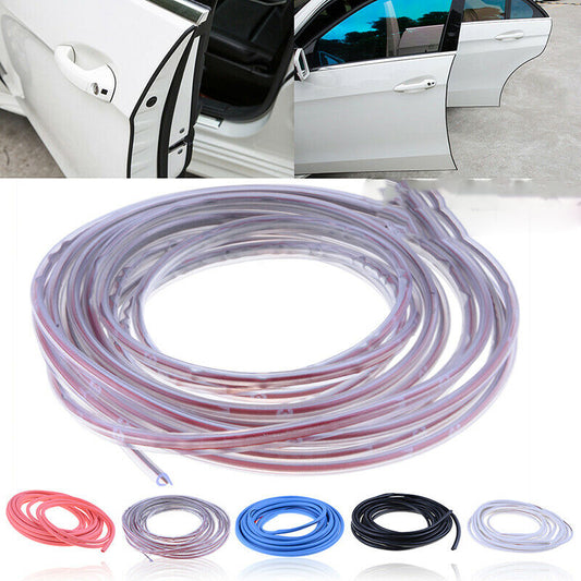 5M Car Truck Door Edge Bumper Protector Molding Strip Rubber Trim Transparent UK