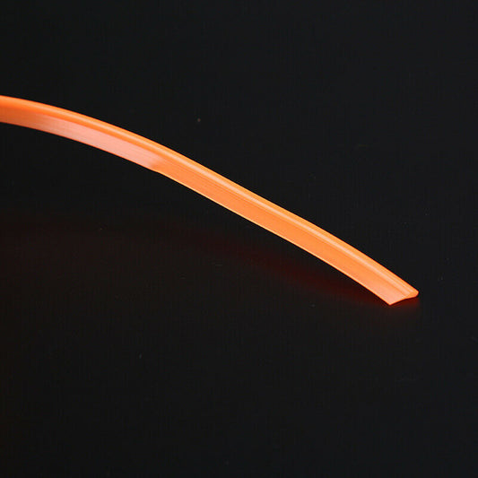 5M Orange Car Bike Grille Interior Decoration Chrome Moulding Trim Strip Door