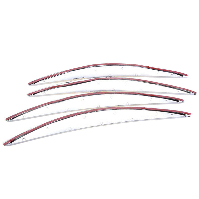 4x Chrome Universal Car Wheel Eyebrow Protector Arch Trim Flare Fender Strip NEW