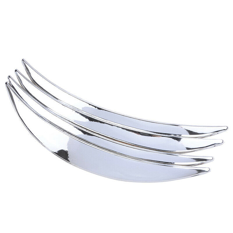 4x Chrome Universal Car Wheel Eyebrow Protector Arch Trim Flare Fender Strip NEW