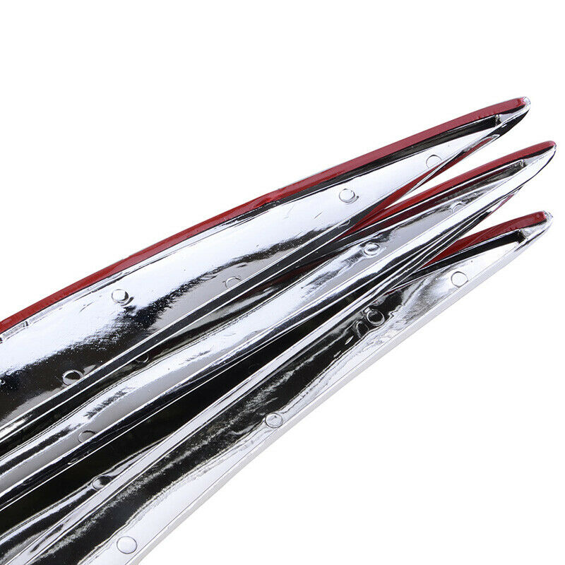 4x Chrome Universal Car Wheel Eyebrow Protector Arch Trim Flare Fender Strip NEW
