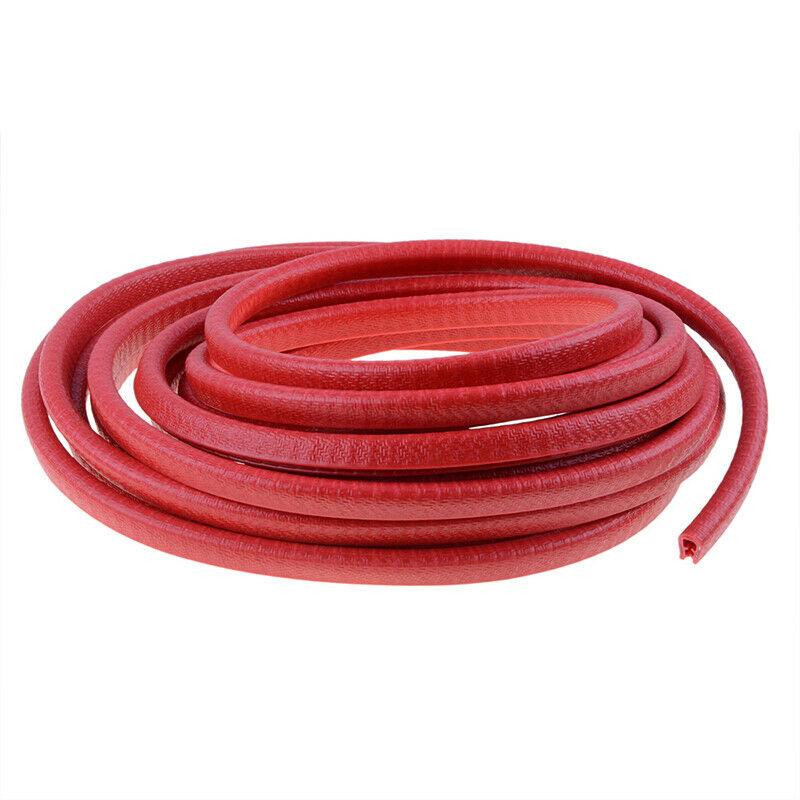 4.5m Red U-shape Car Door Rear Window Edge Protection Strip Seal UK Slap-up