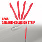 UK 4x Car Red Door Edge Guard Strip Scratch Protector Anti-collision Trim AT01