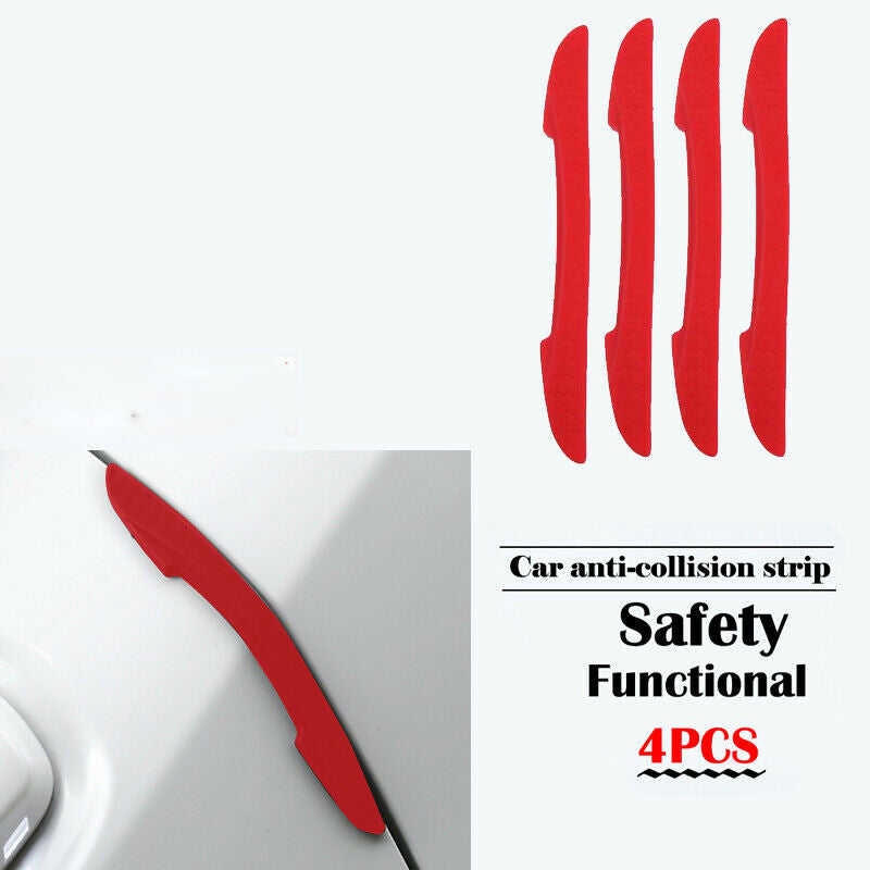 UK 4x Car Red Door Edge Guard Strip Scratch Protector Anti-collision Trim AT01