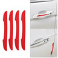 UK 4x Car Red Door Edge Guard Strip Scratch Protector Anti-collision Trim AT01