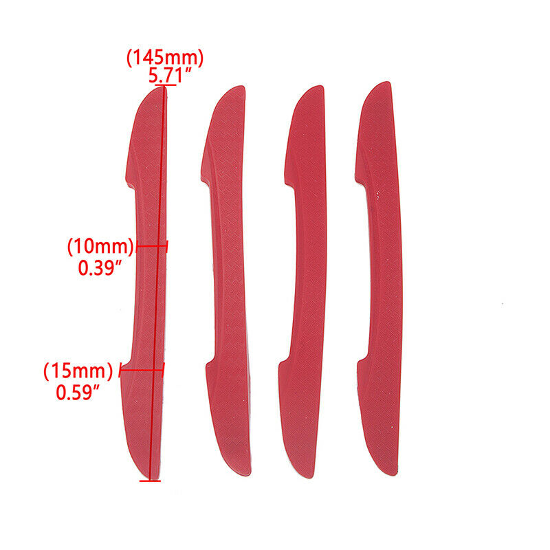 UK 4x Car Red Door Edge Guard Strip Scratch Protector Anti-collision Trim AT01