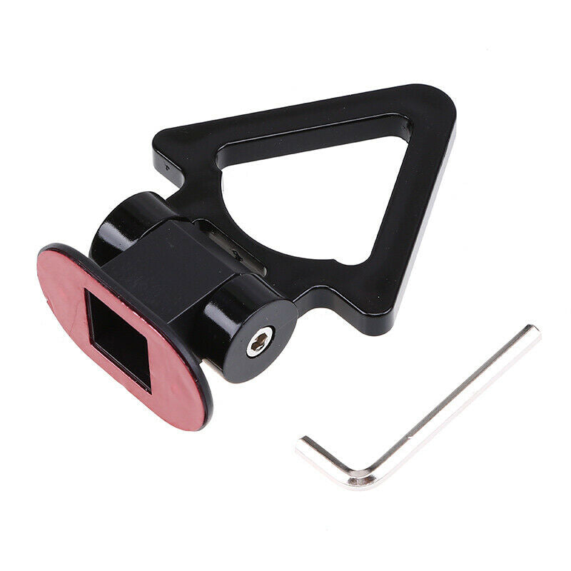 1pc Black Universal Car Racing Triangle Tow Hook Front Rear Bumper Decoration