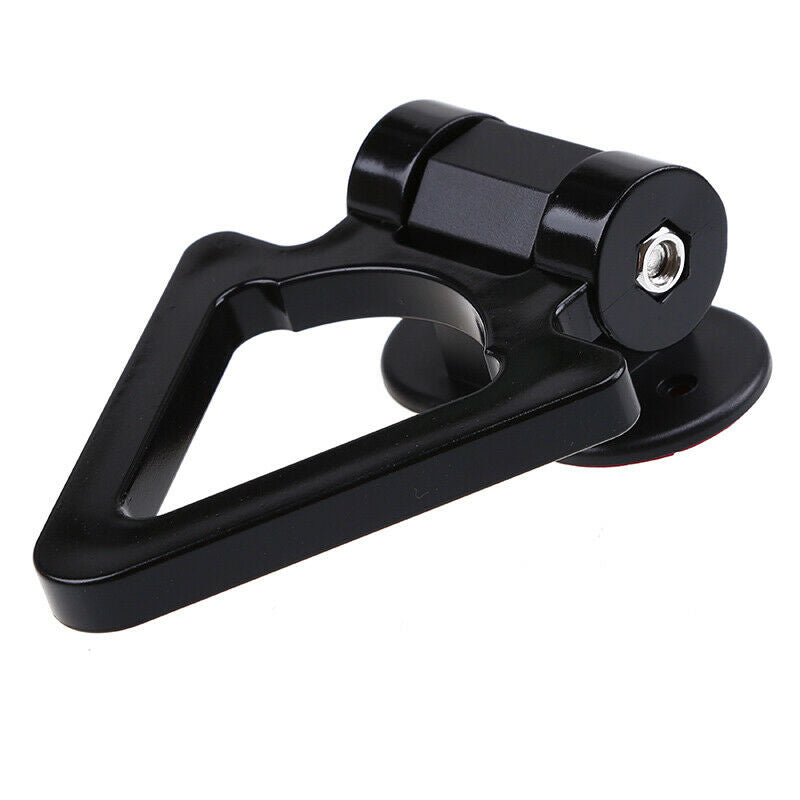 1pc Black Universal Car Racing Triangle Tow Hook Front Rear Bumper Decoration