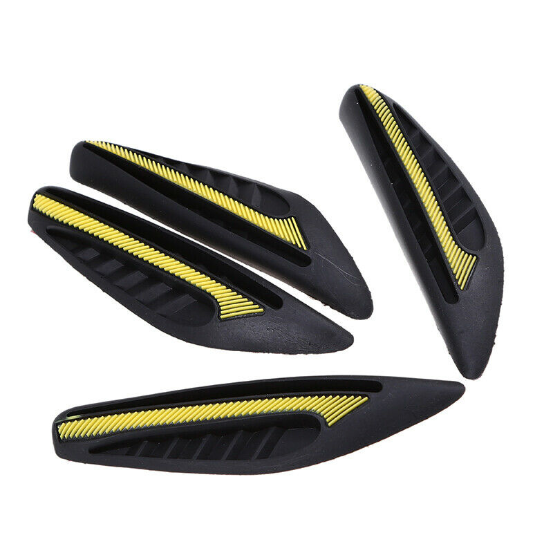4x Yellow Car Bumper Protector Straps Guard Door Edge Anti-Scratch Strips Round