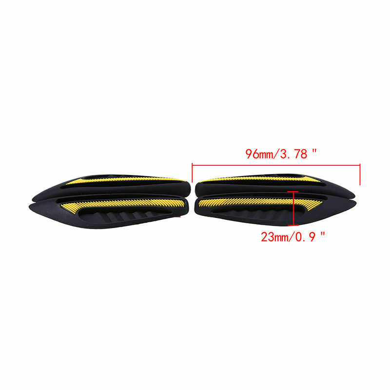 4x Yellow Car Bumper Protector Straps Guard Door Edge Anti-Scratch Strips Round