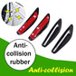 4x Black Car Bumper Protector Straps Guard Door Edge Anti-Scratch Strips part ah