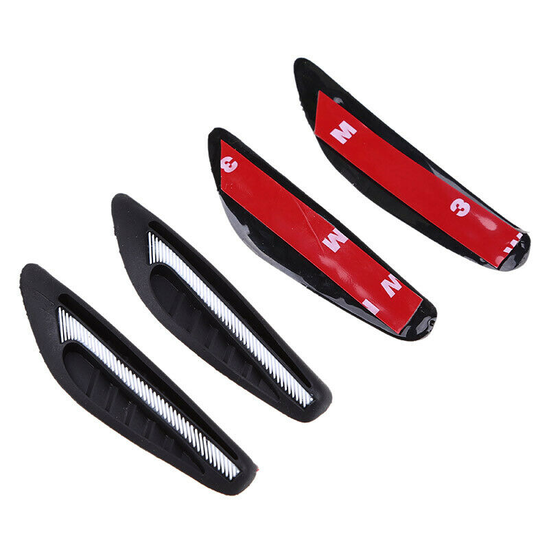 4x Black Car Bumper Protector Straps Guard Door Edge Anti-Scratch Strips part ah