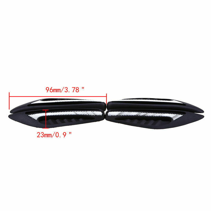 4x Black Car Bumper Protector Straps Guard Door Edge Anti-Scratch Strips part ah