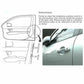 4x Black Car Bumper Protector Straps Guard Door Edge Anti-Scratch Strips part ah