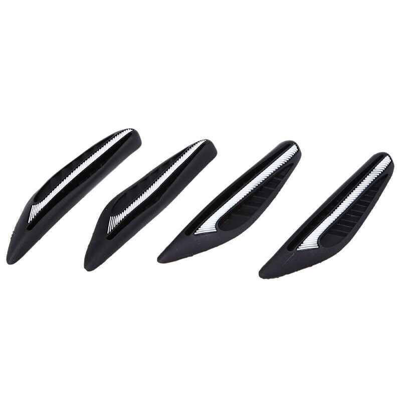 4x Black Car Bumper Protector Straps Guard Door Edge Anti-Scratch Strips part ah