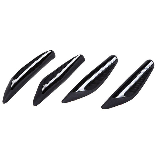 4x Black Car Bumper Protector Straps Guard Door Edge Anti-Scratch Strips part ah