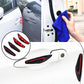 4x Red Car Bumper Protector Straps Guard Door Edge Anti-Scratch Strips round ah