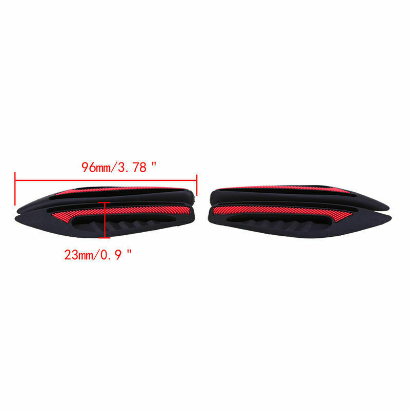 4x Red Car Bumper Protector Straps Guard Door Edge Anti-Scratch Strips round ah