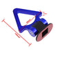 1pc Triangle Blue High-Strength Racing Car Tow Strap Rear Bumper Hook Decor