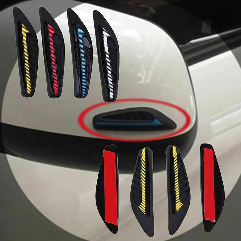 4x BLUE &BLACK Car Bumper Protector Straps Guard Door Edge Anti-Scratch Strips
