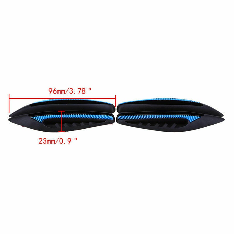 4x BLUE &BLACK Car Bumper Protector Straps Guard Door Edge Anti-Scratch Strips