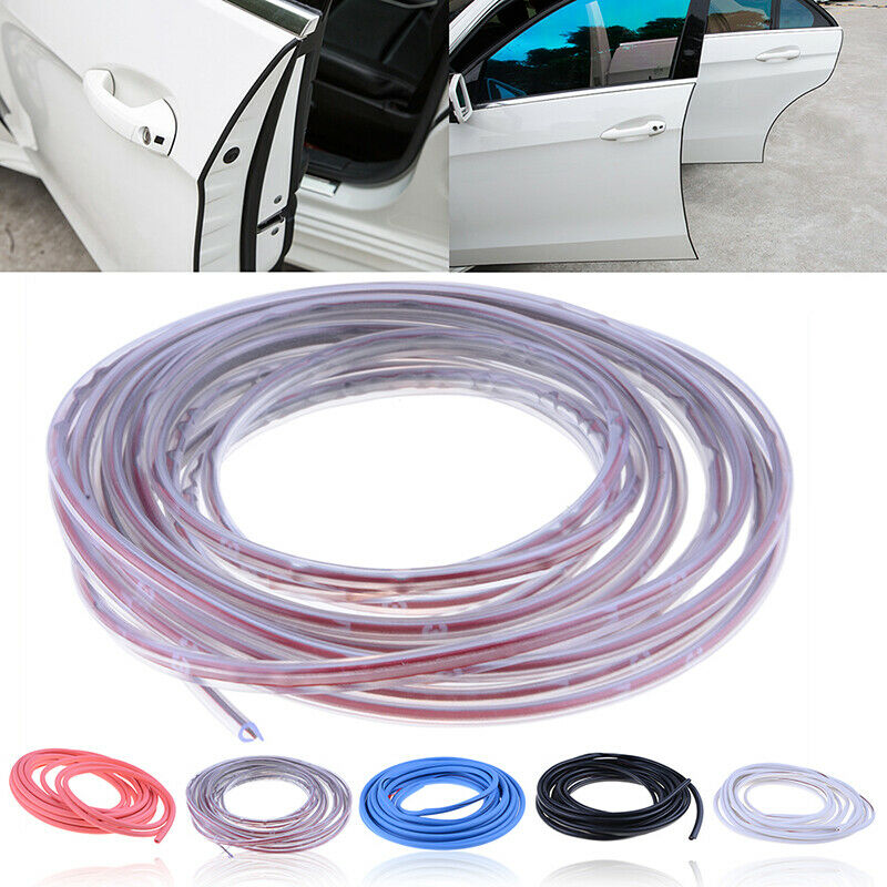 1*5M Car Truck Door Edge Bumper Protector Molding Strip Rubber Trim Transparent