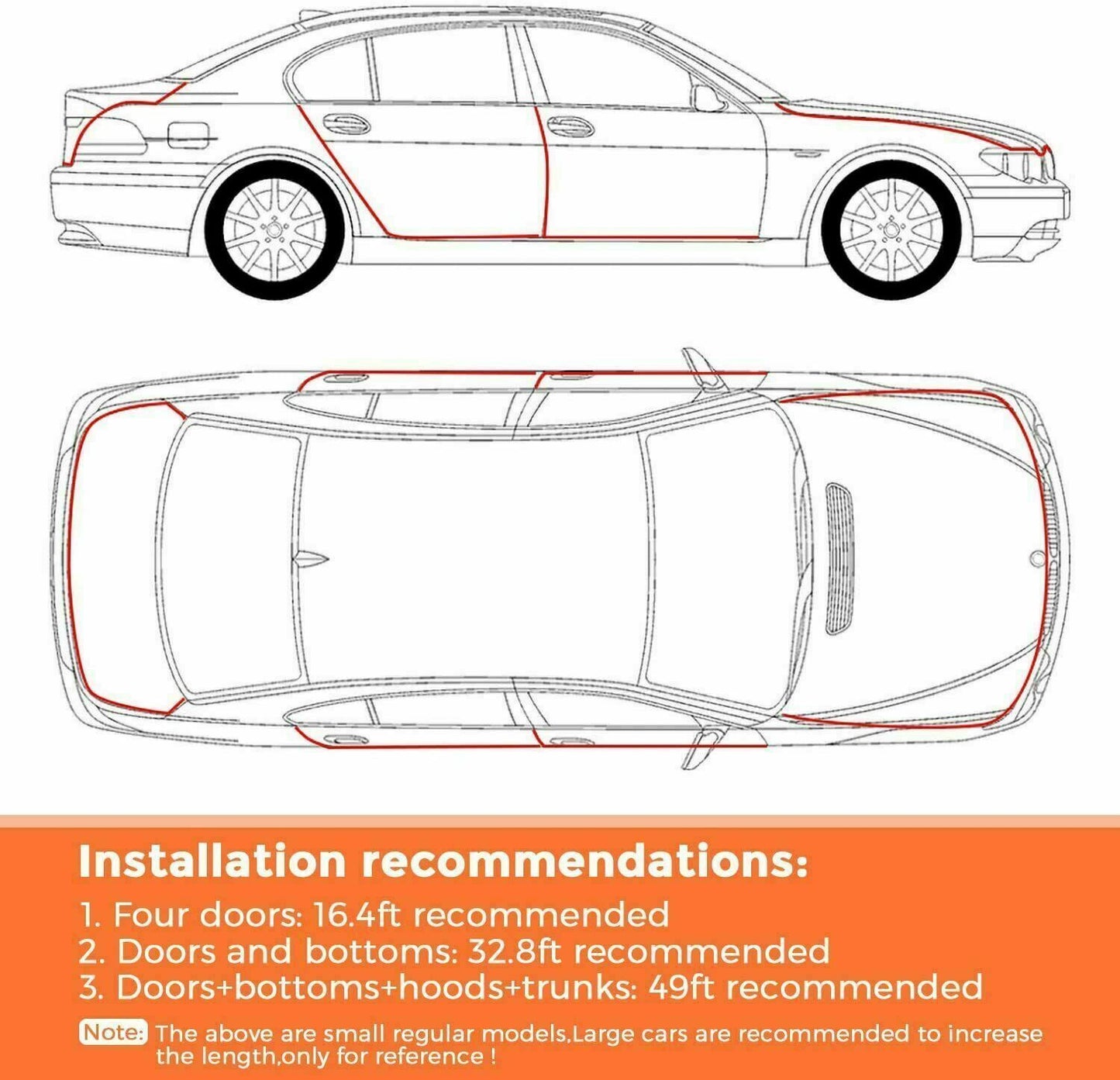1*5M Car Truck Door Edge Bumper Protector Molding Strip Rubber Trim Transparent