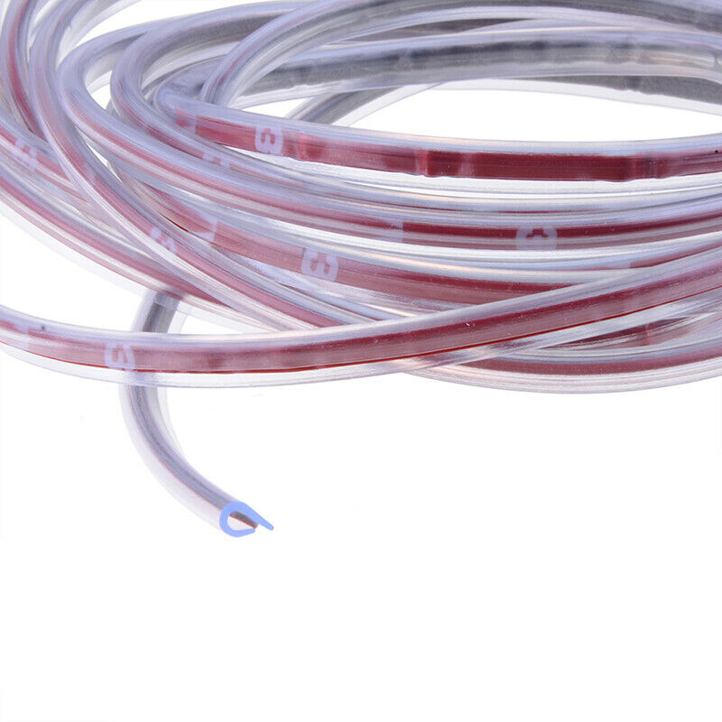 1*5M Car Truck Door Edge Bumper Protector Molding Strip Rubber Trim Transparent