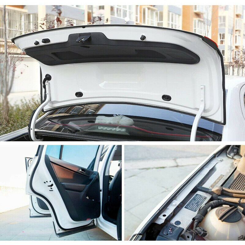 Black 3M Car B Shape Strip Door Scratch Protector Edge Guard Rear Trim Rubber