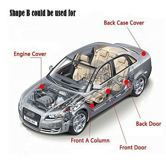 Black 3M Car B Shape Strip Door Scratch Protector Edge Guard Rear Trim Rubber