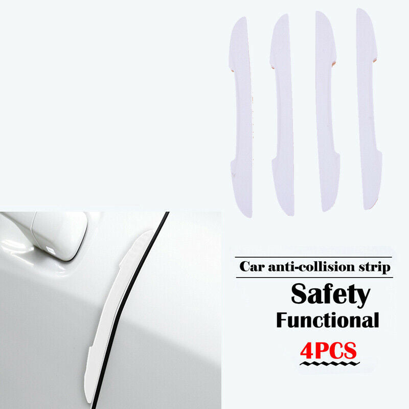 4x Car SUV White Door Edge Guard Strip Scratch Protector Anti-collision Trim AH