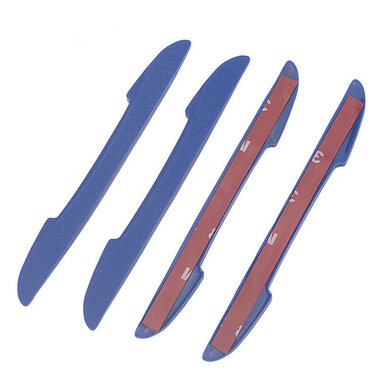 4PCS Car Blue Door Edge Guard Strip Scratch Protector Anti-collision Trim Rubber