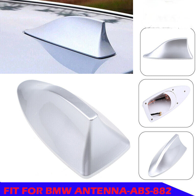 Hi-Q Silver Car Shark Fin Aerial Antenna Mast Roof AM/FM Radio Signal For BMW UK