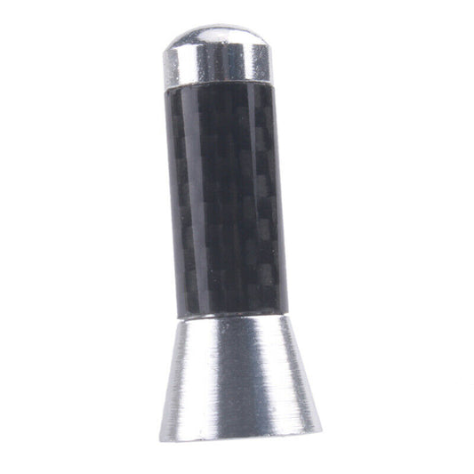 Silver Carbon Fibre Aerial Car Bee-Sting Stubby Short Ariel Arial Mast Antenna