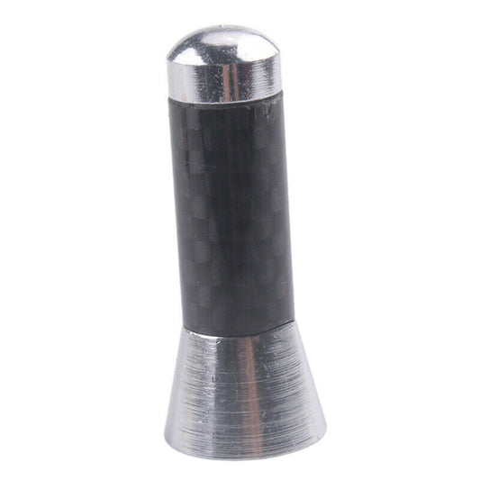 Silver Carbon Fibre Aerial Car Bee-Sting Stubby Short Ariel Arial Mast Antenna