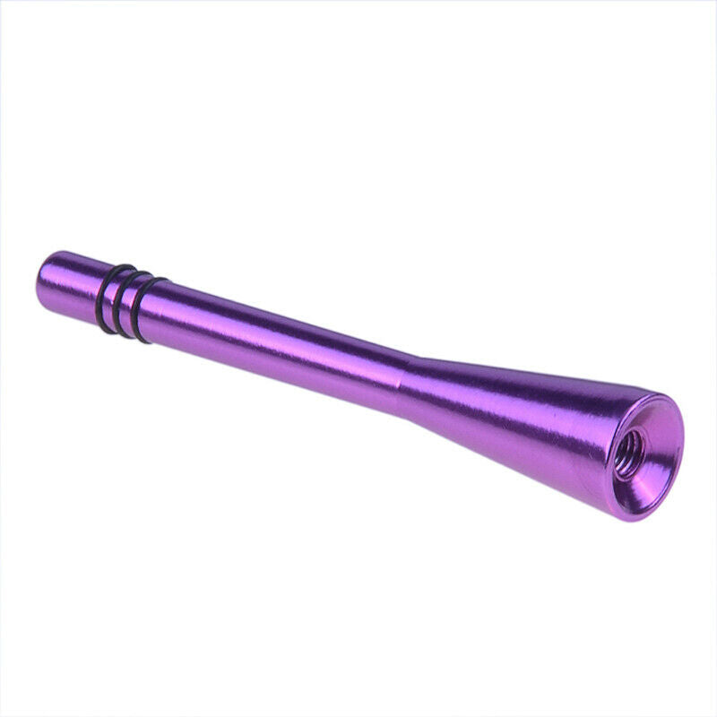 Purple Car Bee-sting Stubby Short Aerial Antenna Mast AM/FM Aluminum Universal
