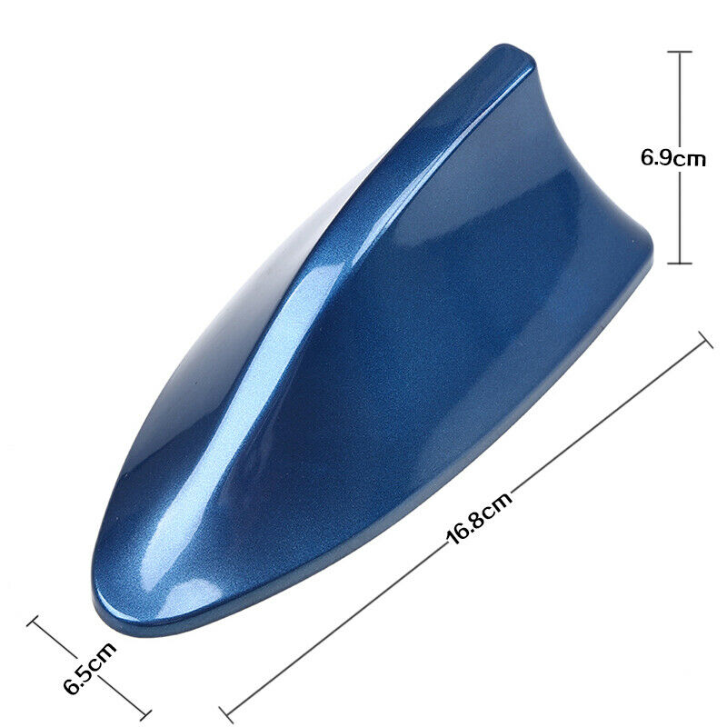Car Shark Fin Antenna Cover AM FM Radio Signal Aerial Adhesive Tape Blue