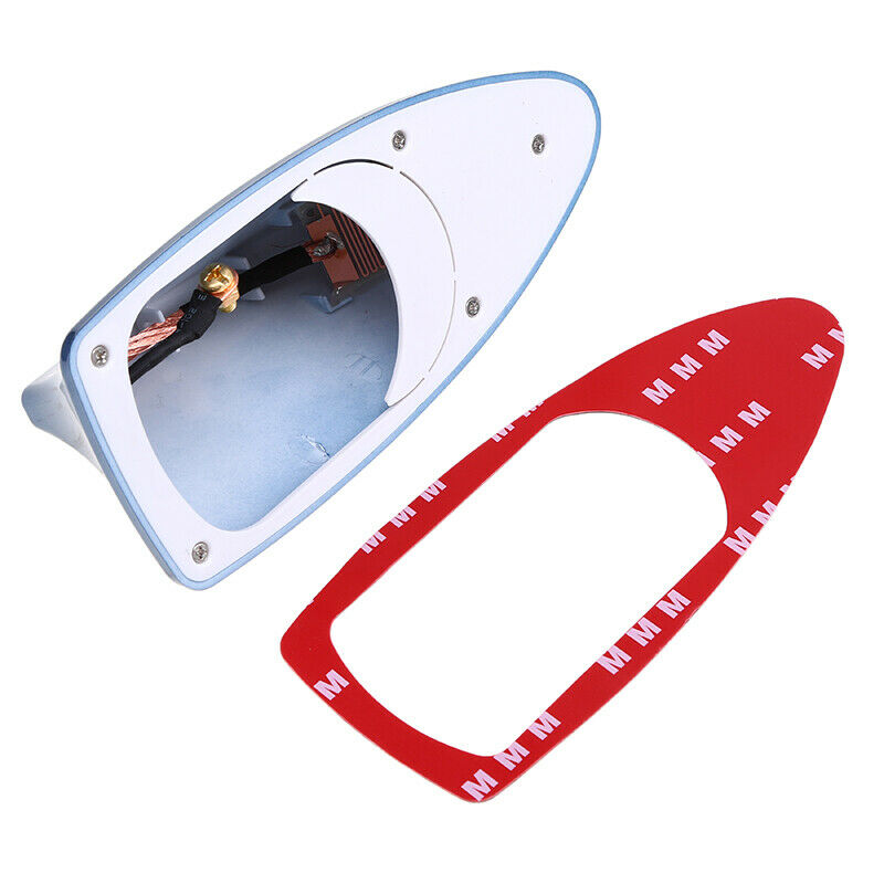 Car Shark Fin Antenna Cover AM FM Radio Signal Aerial Adhesive Tape Blue