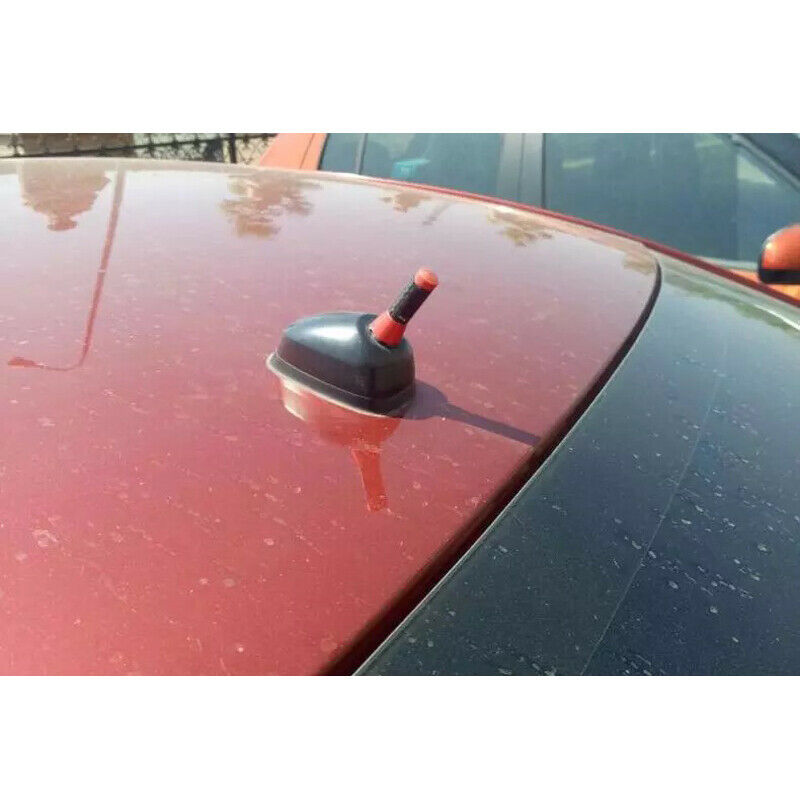 Red Carbon Fibre Aerial Car Bee-Sting Stubby Short Ariel Arial Mast Antenna
