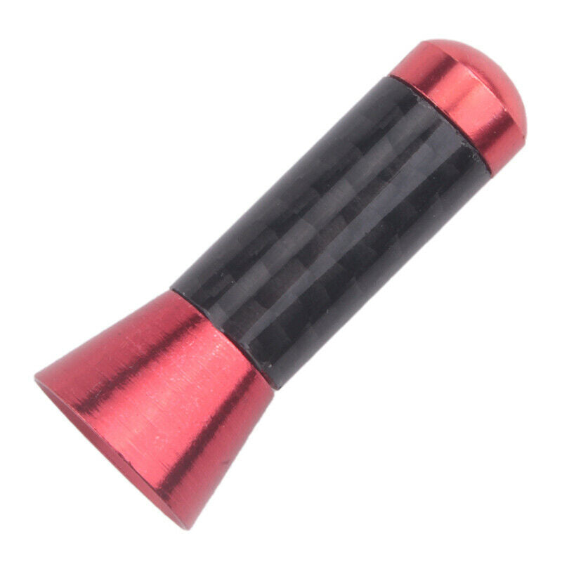 Red Carbon Fibre Aerial Car Bee-Sting Stubby Short Ariel Arial Mast Antenna