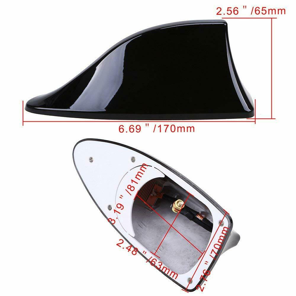 Black Auto Shark Fin Aerial Antenna Roof AM/FM Radio For BMW Ford high quality