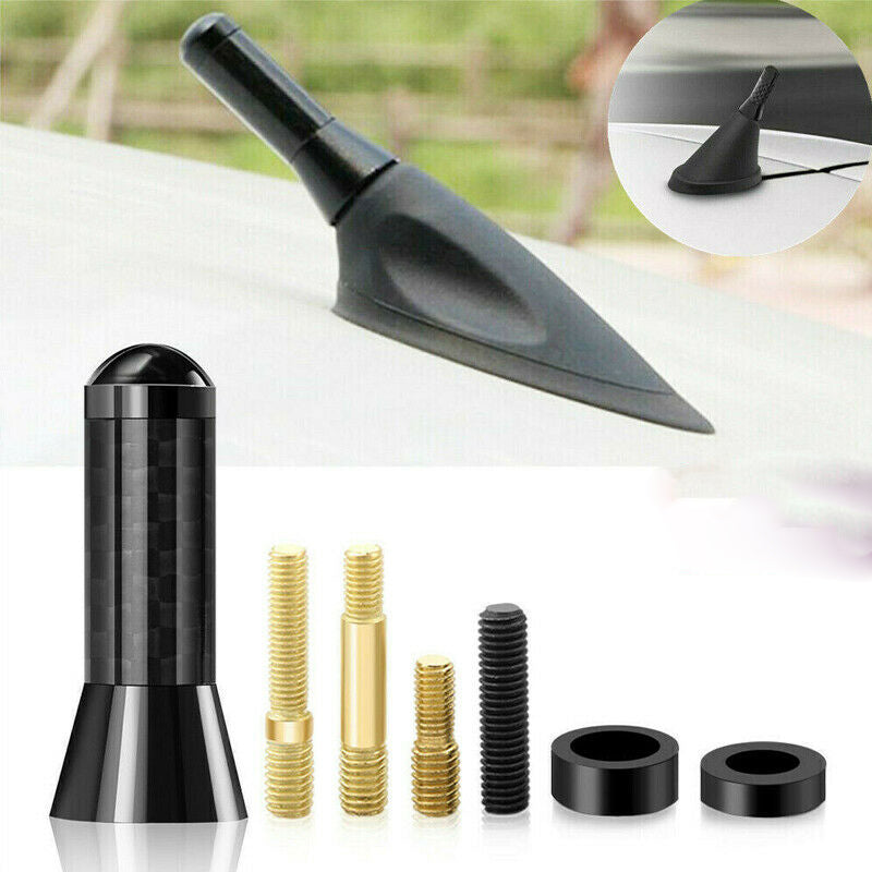 Mini Black Carbon Car Aerial Bee Sting Mast Antenna Ariel Arial Radio Stubby UK1