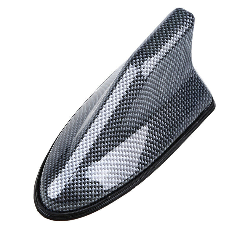 1PCS Carbon Fiber Style Shark Fin Aerial Antenna Roof AM/FM Radio Signal H UK