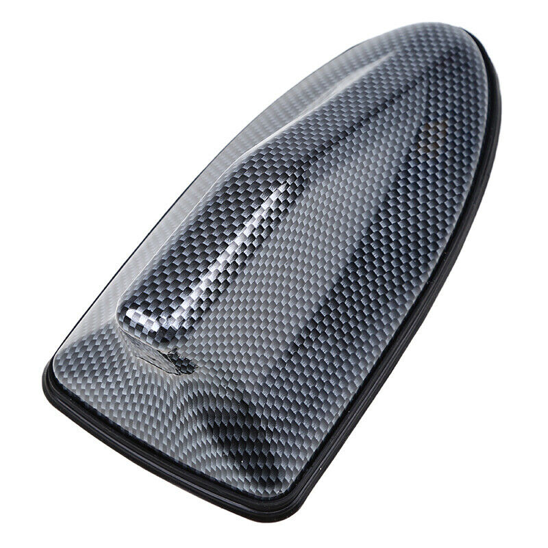 1PCS Carbon Fiber Style Shark Fin Aerial Antenna Roof AM/FM Radio Signal H UK