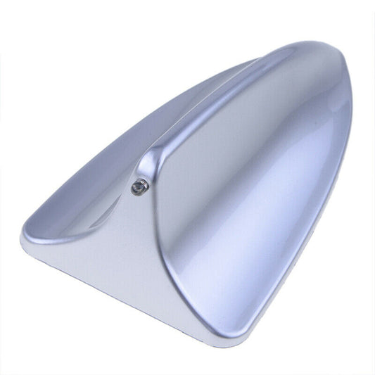 1x Silver Shark Fin Dummy Imitation Replica Aerial Decor Spoiler Antenna ABS HIQ