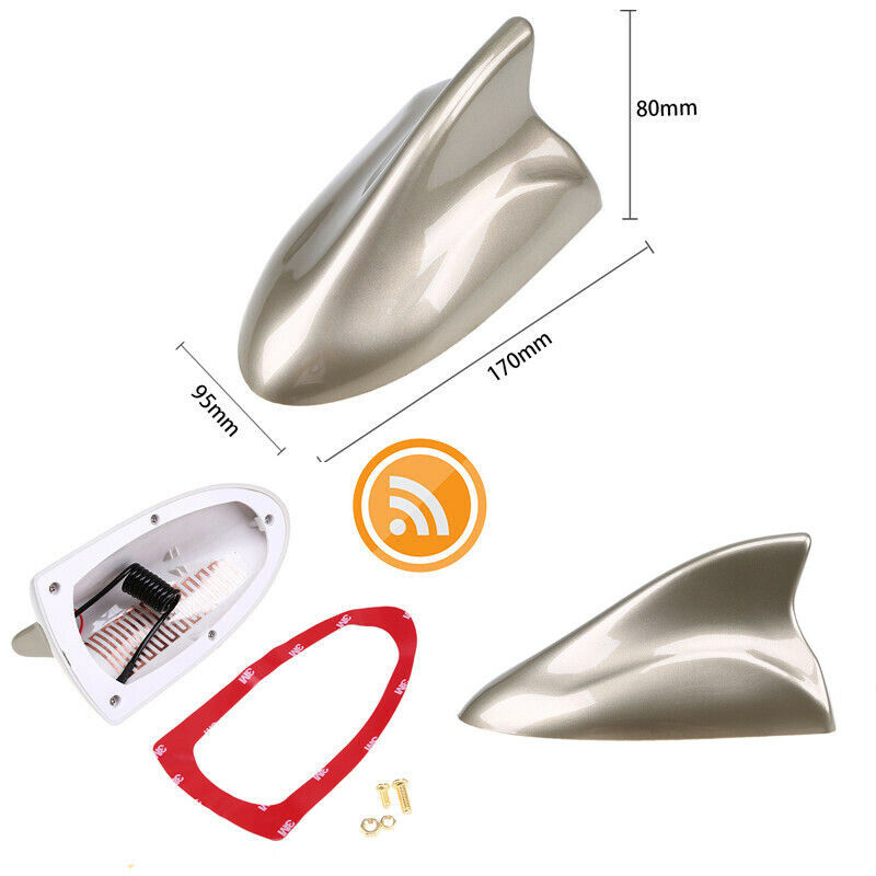 Gold Car SUV Super Shark Fin Aerial Antenna Roof Radio Signal AutoFor CIVIC AH01