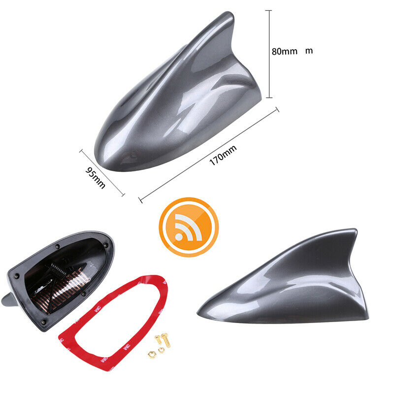 Grey Car Auto Super Shark Fin Aerial Antenna Roof Radio Signal saloon car ah01
